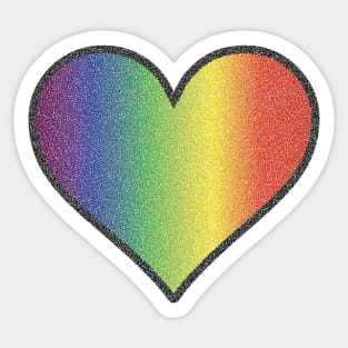 Stipple Rainbow Heart Sticker